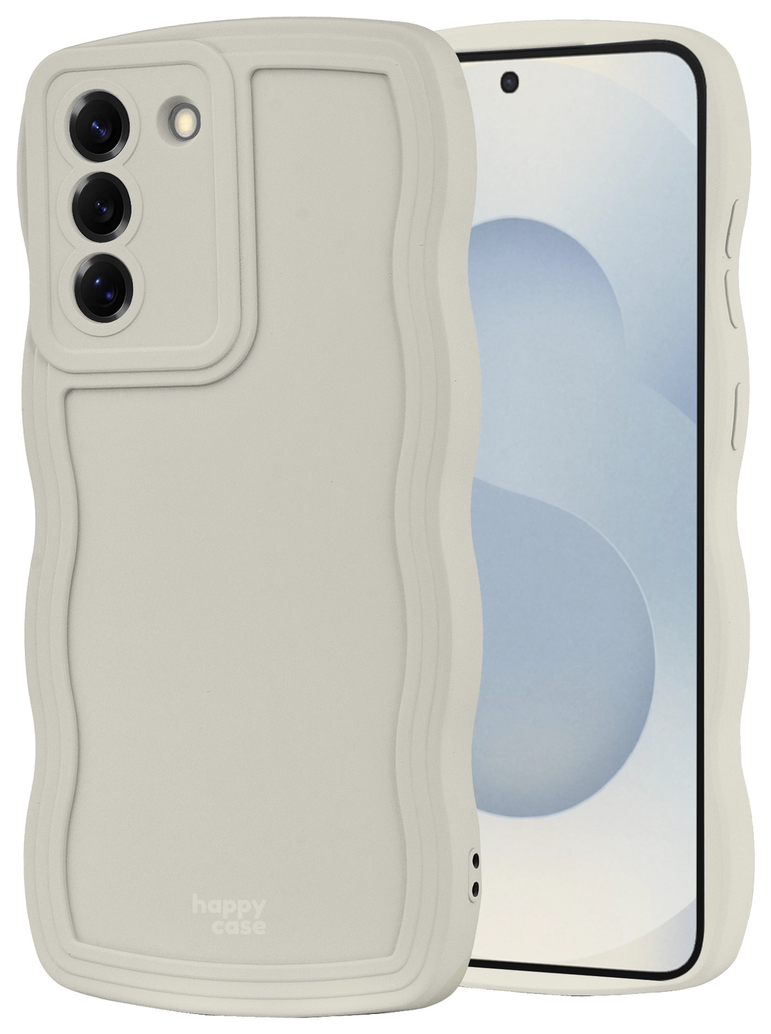 HappyCase Wavy Samsung Galaxy S25 Plus Hoesje TPU Back Cover Beige afbeelding 10
