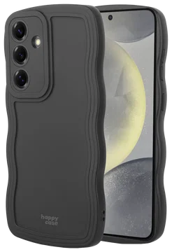 HappyCase Wavy Samsung Galaxy S24 Hoesje TPU Back Cover Zwart