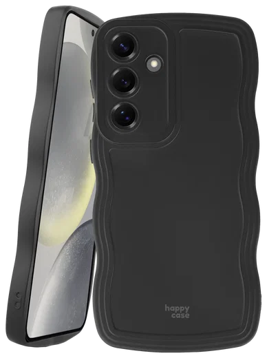 HappyCase Wavy Samsung Galaxy S24 Hoesje TPU Back Cover Zwart afbeelding 10
