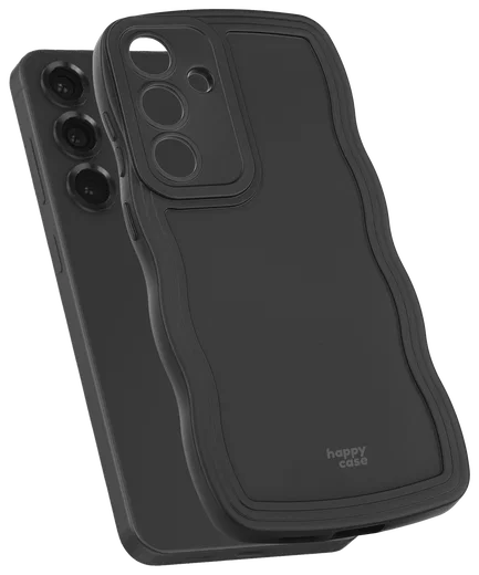 HappyCase Wavy Samsung Galaxy S24 Hoesje TPU Back Cover Zwart afbeelding 12