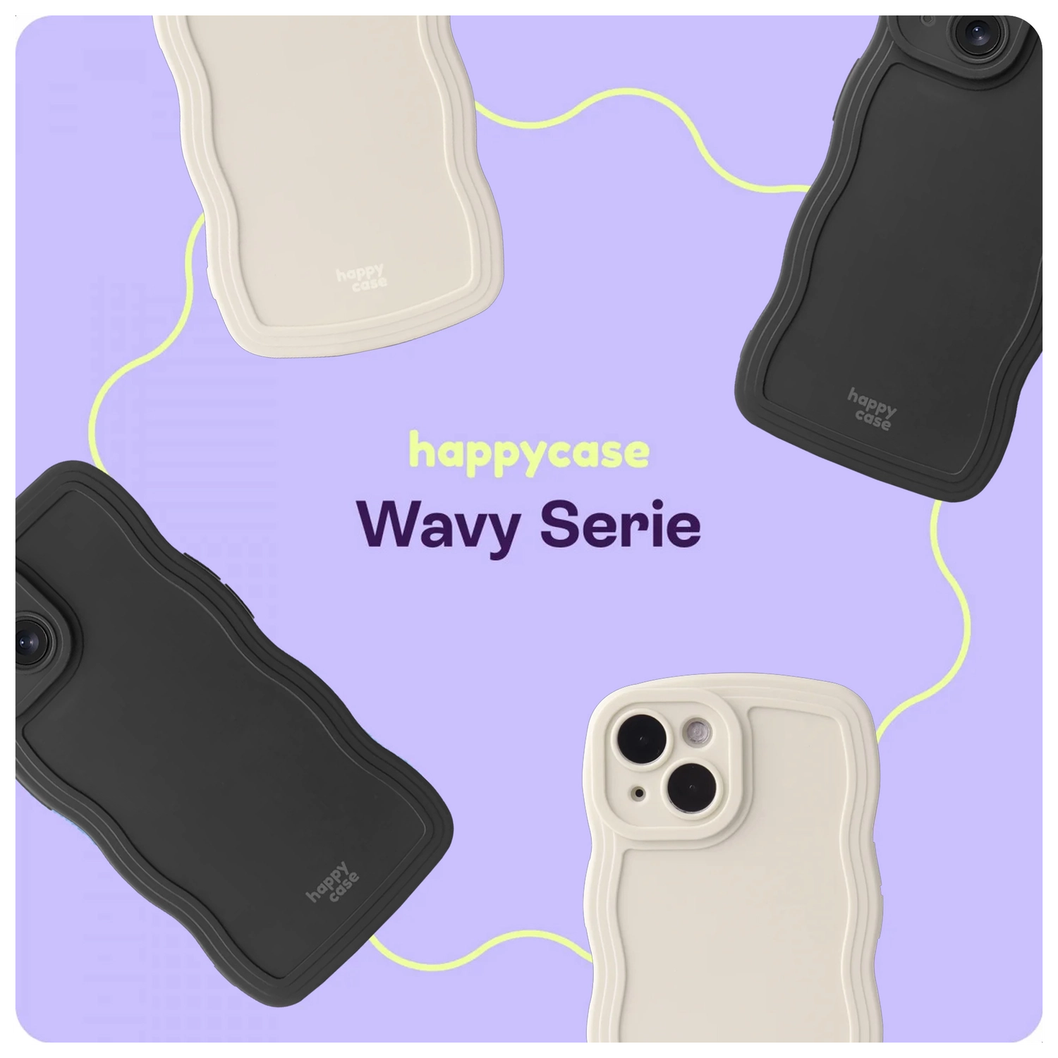 HappyCase Wavy Samsung Galaxy S24 Hoesje TPU Back Cover Zwart afbeelding 6
