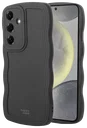 HappyCase Wavy Samsung Galaxy S24 Plus Hoesje TPU Back Cover Zwart