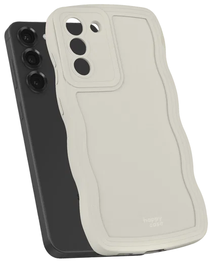 HappyCase Wavy Samsung Galaxy S24 Plus Hoesje TPU Back Cover Beige afbeelding 9