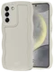 HappyCase Wavy Samsung Galaxy S24 Plus Hoesje TPU Back Cover Beige afbeelding 1