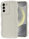 HappyCase Wavy Samsung Galaxy S24 Plus Hoesje TPU Back Cover Beige