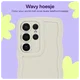 HappyCase Wavy Samsung Galaxy S24 Plus Hoesje TPU Back Cover Beige afbeelding 4