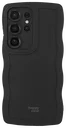 HappyCase Wavy Samsung Galaxy S24 Ultra Hoesje TPU Back Cover Zwart