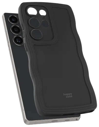 HappyCase Wavy Samsung Galaxy S24 Ultra Hoesje TPU Back Cover Zwart afbeelding 13