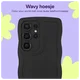 HappyCase Wavy Samsung Galaxy S24 Ultra Hoesje TPU Back Cover Zwart afbeelding 5