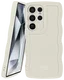 HappyCase Wavy Samsung Galaxy S24 Ultra Hoesje TPU Back Cover Beige