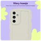 HappyCase Wavy Samsung Galaxy S24 FE Hoesje TPU Back Cover Beige afbeelding 2