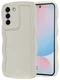 HappyCase Wavy Samsung Galaxy S24 FE Hoesje TPU Back Cover Beige afbeelding 1
