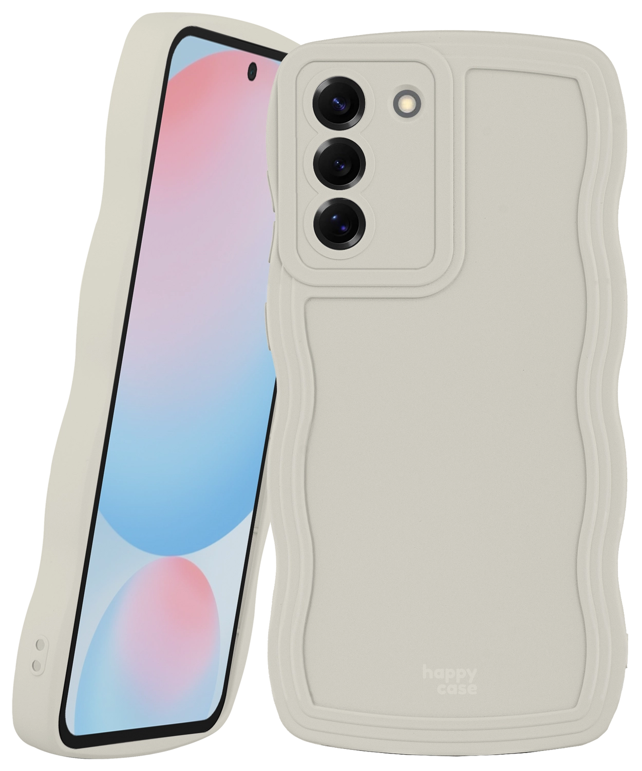 HappyCase Wavy Samsung Galaxy S24 FE Hoesje TPU Back Cover Beige afbeelding 11