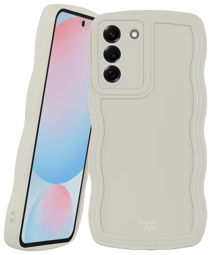 HappyCase Wavy Samsung Galaxy S24 FE Hoesje TPU Back Cover Beige afbeelding 11