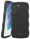 HappyCase Wavy Samsung Galaxy S21 FE Hoesje TPU Back Cover Zwart