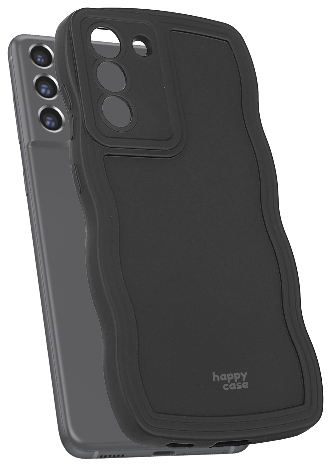 HappyCase Wavy Samsung Galaxy S21 FE Hoesje TPU Back Cover Zwart afbeelding 11