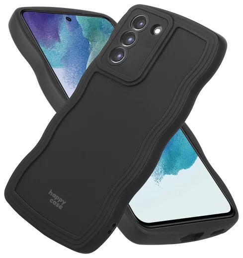 HappyCase Wavy Samsung Galaxy S21 FE Hoesje TPU Back Cover Zwart afbeelding 10