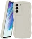 HappyCase Wavy Samsung Galaxy S21 FE Hoesje TPU Back Cover Beige