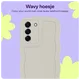 HappyCase Wavy Samsung Galaxy S21 FE Hoesje TPU Back Cover Beige afbeelding 4