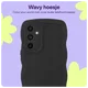 HappyCase Wavy Samsung Galaxy A55 Hoesje TPU Back Cover Zwart afbeelding 4