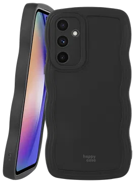 HappyCase Wavy Samsung Galaxy A54 Hoesje TPU Back Cover Zwart