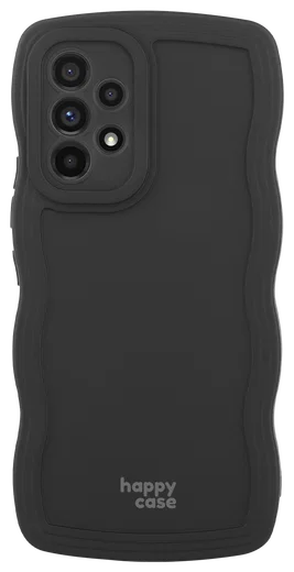 HappyCase Wavy Samsung Galaxy A53 Hoesje TPU Back Cover Zwart afbeelding 1