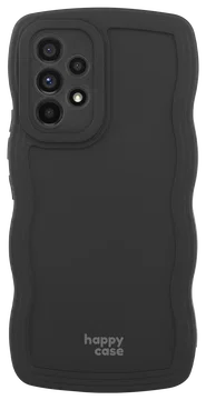 HappyCase Wavy Samsung Galaxy A53 Hoesje TPU Back Cover Zwart