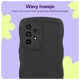 HappyCase Wavy Samsung Galaxy A53 Hoesje TPU Back Cover Zwart afbeelding 4