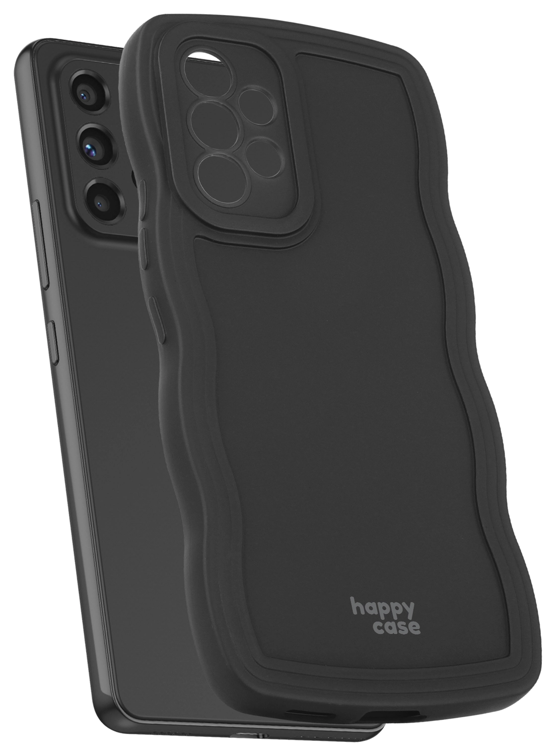 HappyCase Wavy Samsung Galaxy A53 Hoesje TPU Back Cover Zwart afbeelding 11