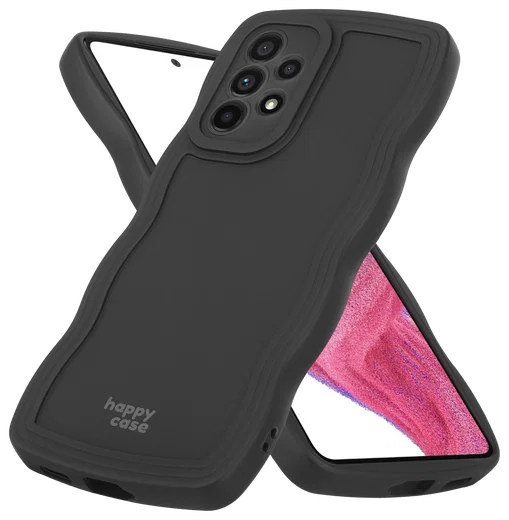 HappyCase Wavy Samsung Galaxy A53 Hoesje TPU Back Cover Zwart afbeelding 10