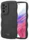 HappyCase Wavy Samsung Galaxy A53 Hoesje TPU Back Cover Zwart afbeelding 2