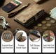CaseMe C30 Apple iPhone 16e Hoesje Pasjeshouder Book Case Bruin afbeelding 3