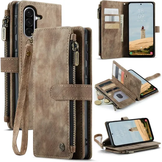 CaseMe C30 Samsung Galaxy A56 Hoesje Pasjeshouder Book Case Bruin afbeelding 2