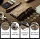 CaseMe C30 Samsung Galaxy A56 Hoesje Pasjeshouder Book Case Bruin afbeelding 3