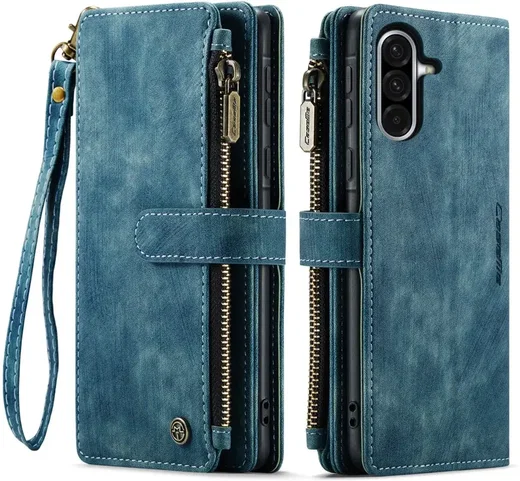 CaseMe C30 Samsung Galaxy A56 Hoesje Pasjeshouder Book Case Blauw afbeelding 1