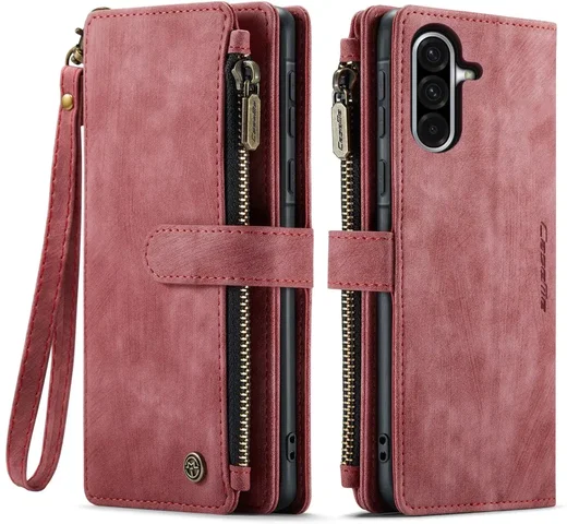 CaseMe C30 Samsung Galaxy A36 Hoesje Pasjeshouder Book Case Rood afbeelding 1