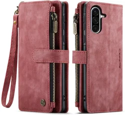 CaseMe C30 Samsung Galaxy A36 Hoesje Pasjeshouder Book Case Rood afbeelding