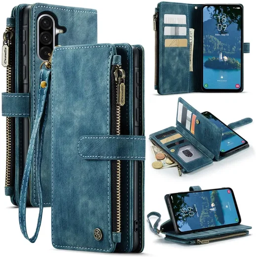 CaseMe C30 Samsung Galaxy A36 Hoesje Pasjeshouder Book Case Blauw afbeelding 2
