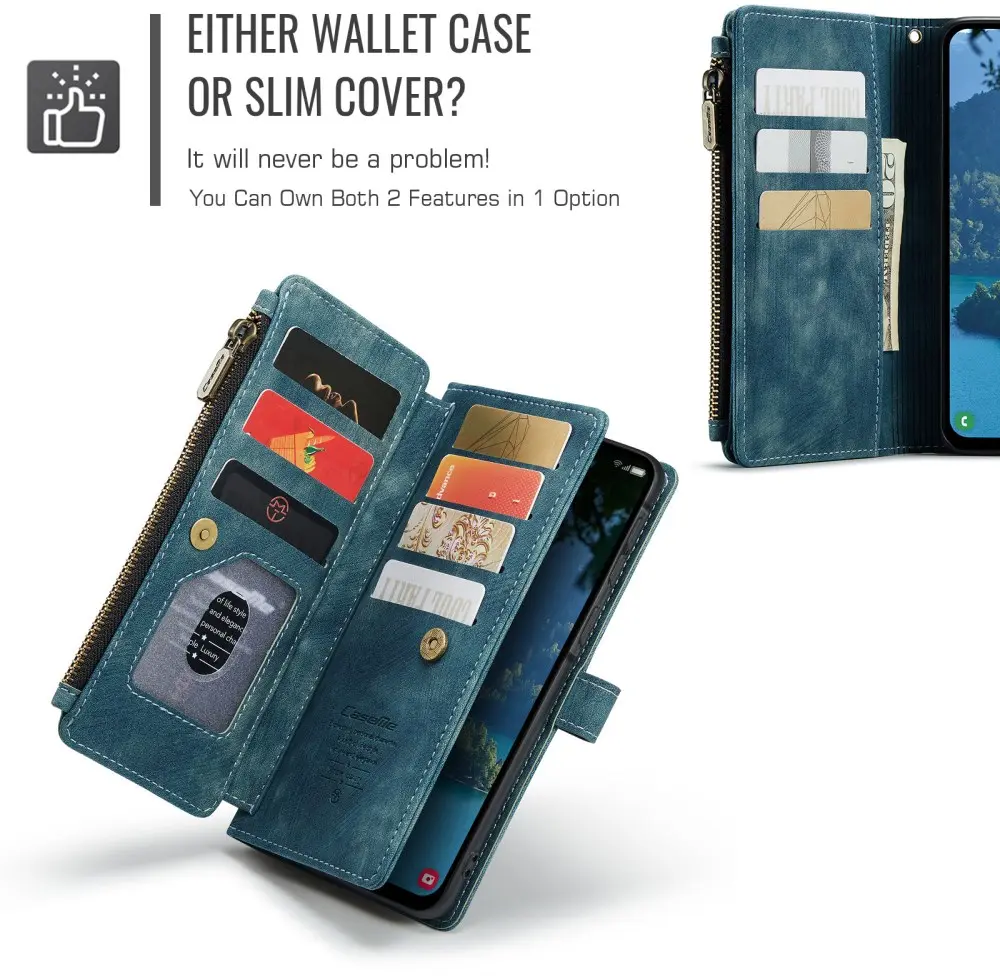 CaseMe C30 Samsung Galaxy A36 Hoesje Pasjeshouder Book Case Blauw afbeelding 8