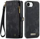 CaseMe 008 Apple iPhone 17e / 16e Hoesje 2-in-1 Book Case en Back Cover Zwart