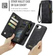CaseMe 008 Apple iPhone 17e / 16e Hoesje 2-in-1 Book Case en Back Cover Zwart afbeelding 8