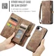 CaseMe 008 Apple iPhone 17e / 16e Hoesje 2-in-1 Book Case en Back Cover Bruin afbeelding 8