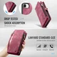 CaseMe 008 Apple iPhone 17e / 16e Hoesje 2-in-1 Book Case en Back Cover Rood afbeelding 7