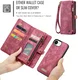 CaseMe 008 Apple iPhone 17e / 16e Hoesje 2-in-1 Book Case en Back Cover Rood afbeelding 8