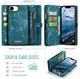 CaseMe 008 Apple iPhone 17e / 16e Hoesje 2-in-1 Book Case en Back Cover Blauw afbeelding 3