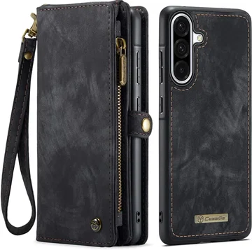 CaseMe 008 Samsung Galaxy A56 Hoesje 2-in-1 Book Case en Back Cover Zwart