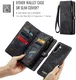 CaseMe 008 Samsung Galaxy A56 Hoesje 2-in-1 Book Case en Back Cover Zwart afbeelding 8