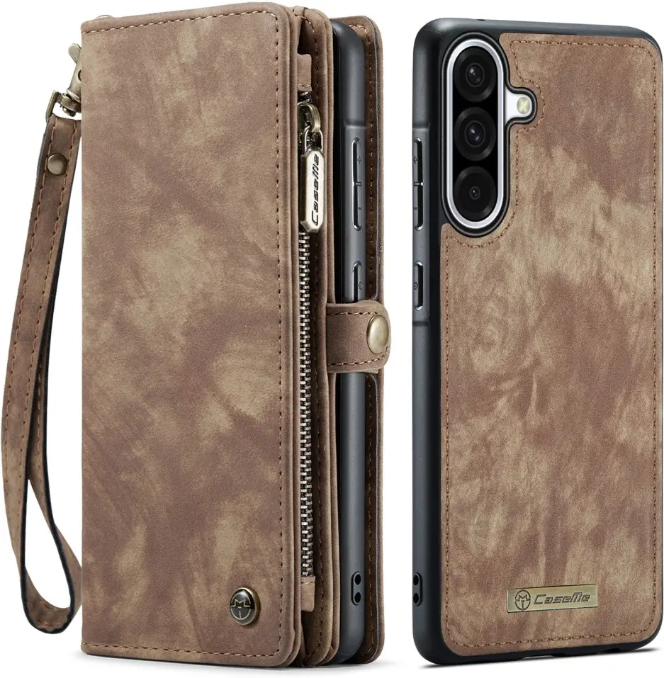 CaseMe 008 Samsung Galaxy A56 Hoesje 2-in-1 Book Case en Back Cover Bruin afbeelding 1