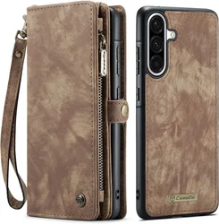 CaseMe 008 Samsung Galaxy A56 Hoesje 2-in-1 Book Case en Back Cover Bruin afbeelding