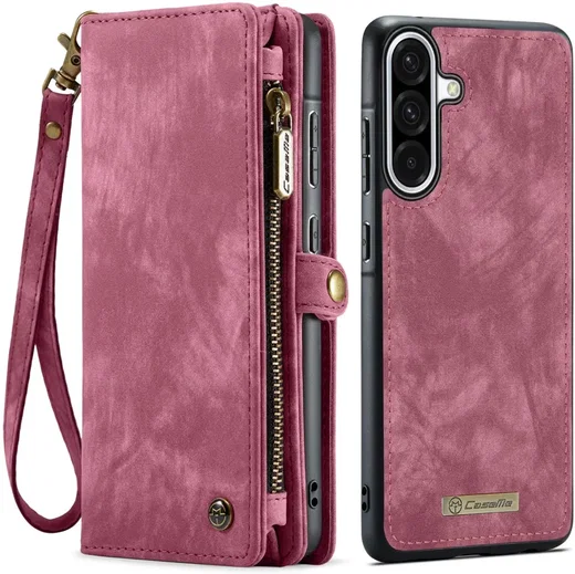 CaseMe 008 Samsung Galaxy A56 Hoesje 2-in-1 Book Case en Back Cover Rood afbeelding 1